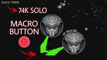 MACRO BUTTON + 74K SOLO TAKEOVER + DESTROYING TKS CLAN (AGAR.IO MOBILE)
