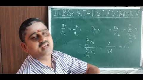 III BSc Stat P5 U3 L7 Allocation of sample size. Proportional allocation.