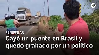 The shocking moment a bridge collapsed in Brazil The shocking moment a bridge collapsed in Brazil