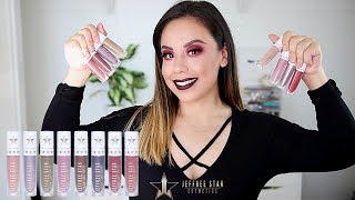 NEW JEFFREE STAR HOLIDAY LIQUID LIP BUNDLE | TRY ON | LIP SWATCHES