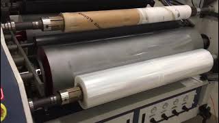 Double layer 1000mm stretch film machine(Slovak customer)