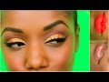 Orange Fall Glitter Glam Makeup | Bold Lip vs Natural Lip | Ellarie