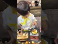 I bought him a mini kitchen as a summer vacation gift, the mobile phone was not played, and the TV