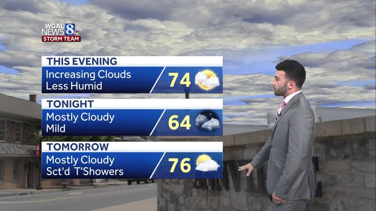Drying out this evening, another chance for showers & storms Sunday ...