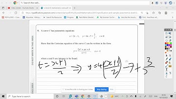 Edexcel A-Level Maths Sample Assessment Material Paper 1 Q5 Parametric Equations