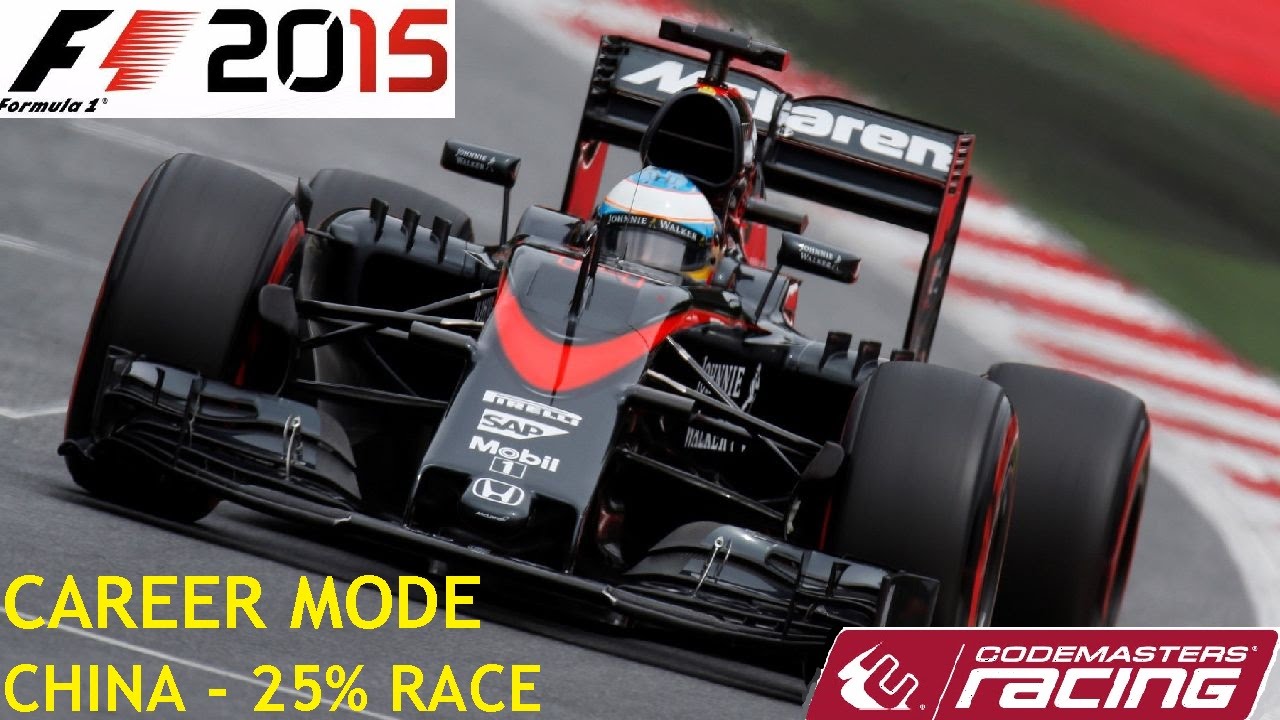 F1 2015 PC // ALONSO // CAREER MODE // CHINA 25% RACE