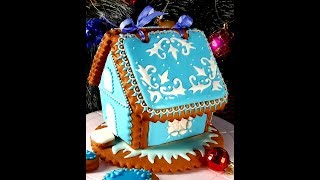 ✨ПРЯНИЧНЫЙ ДОМИК - ШКАТУЛКА! 🎄 ( СБОРКА, РОСПИСЬ ГЛАЗУРЬЮ ). Имбирные пряники. / GINGERBREAD HOUSE.