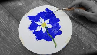 acrylic beginners painting easy flowers simple wild canvas