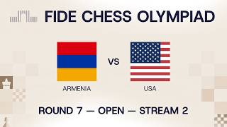 FIDE Chess Olympiad 2026 | Round 7 | Armenia vs USA | Open screenshot 1