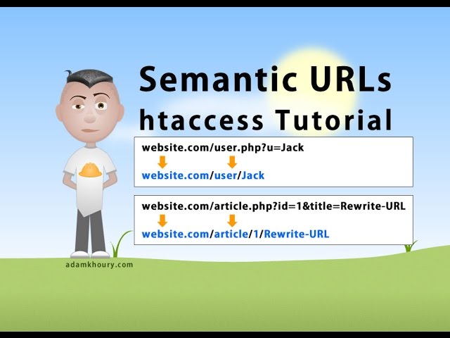 Semantic URL htaccess Tutorial SEO Friendly Clean Links Rewrite class=