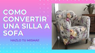 COMO TAPIZAR UN SOFA ELEGANTE! DIY SILLA DE BRICOLAJE CON BAJO PRESUPUESTO PASO A PASO/AHORRA $ DIY