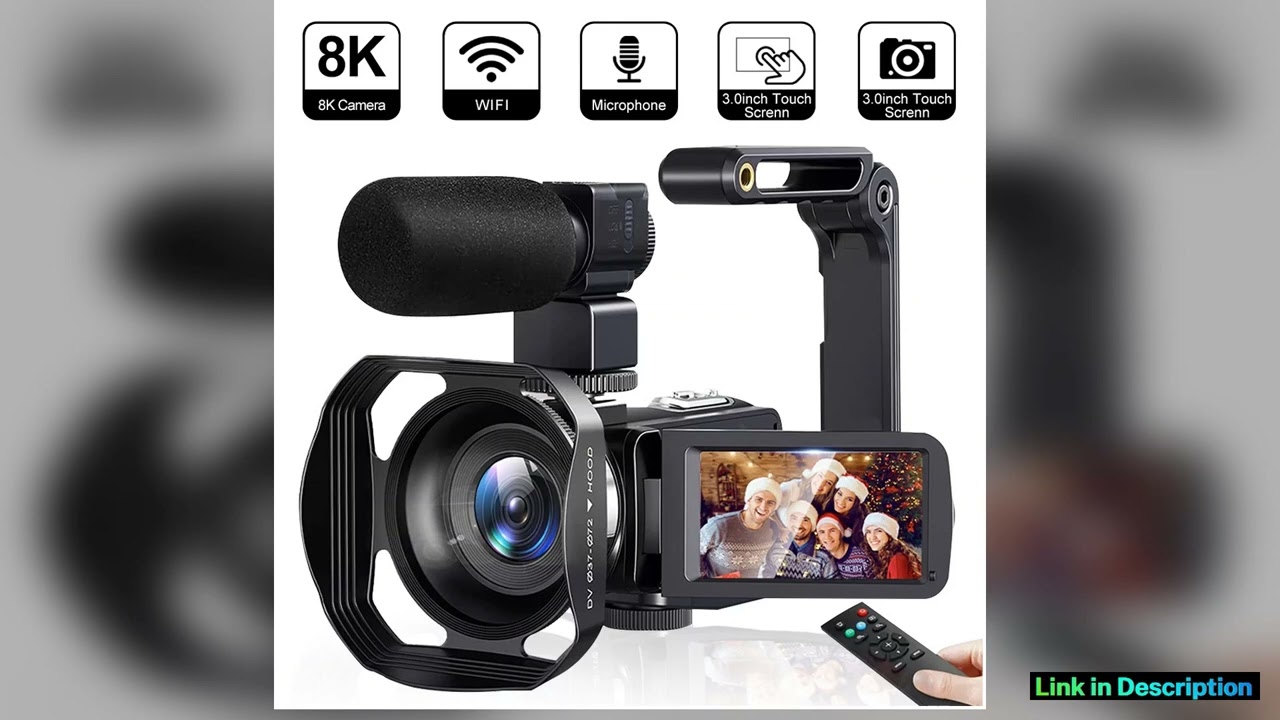 8K Video Camera 64MP Digital Video Camera 18X igital Zoom Camera Recorder 3 Inch LCD Touch Screen P