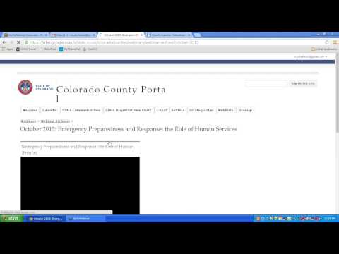 January 2014 Webinar: An Introduction to the CDHS County Portal