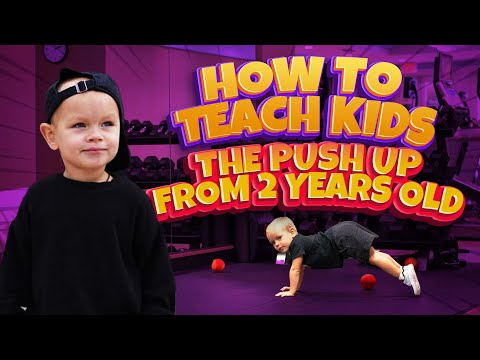 How to teach kids to do push ups from 2 years old ║ Fun game exercise ║ GROWING STRONG