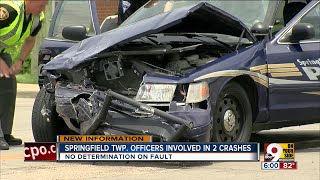 Springfield Township officers involved in two crashes in 24 hours