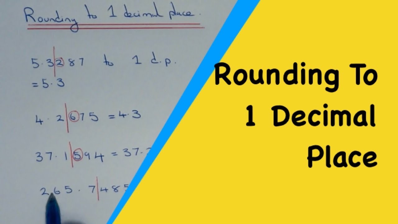 003 Rounding decimal numbers to one decimal place 