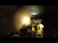 Сахарный завод в ночи с воздуха (германия)