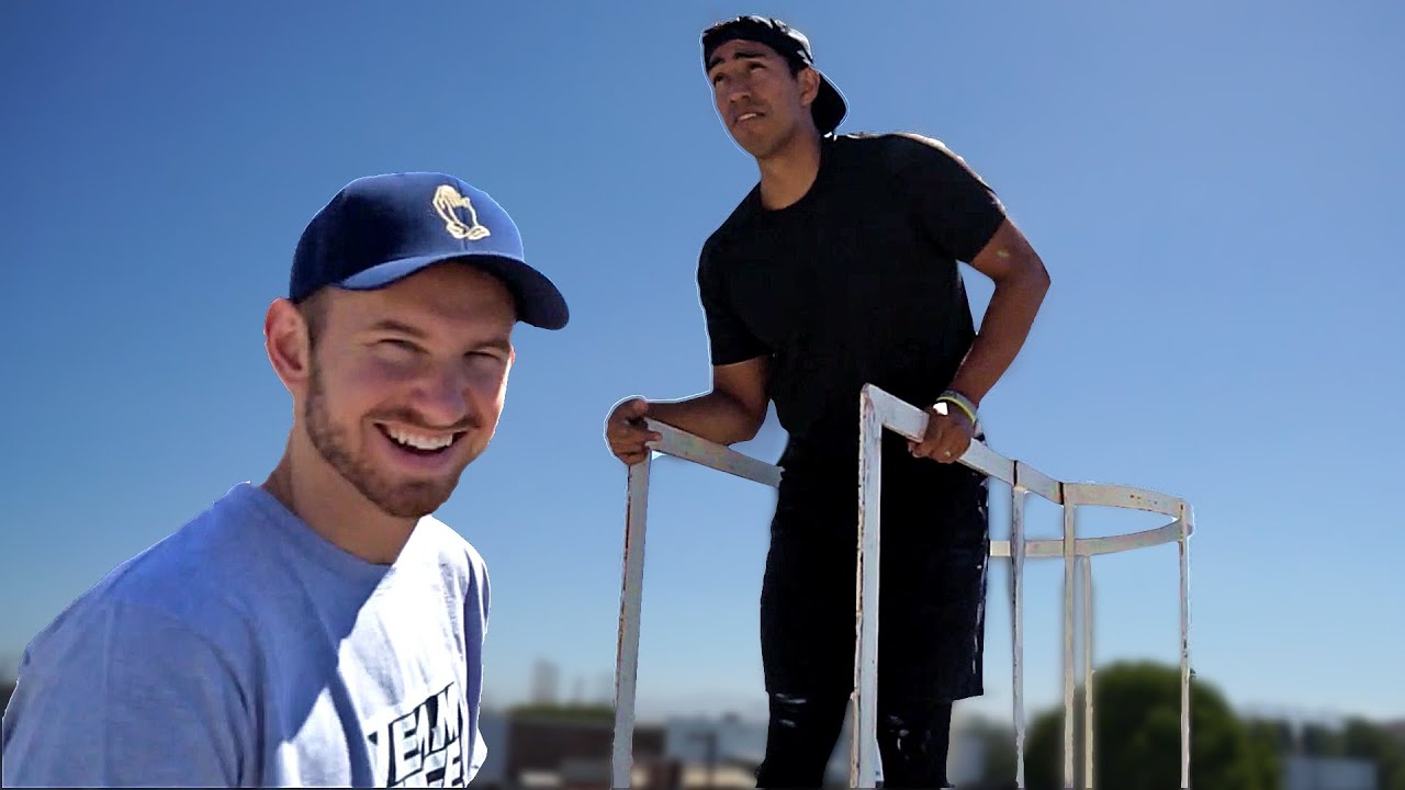 He Was Scared to Climb on The Roof!