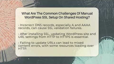 What Are The Common Challenges Of Manual WordPress SSL Setup On Shared Hosting? - WP Solutions Guru