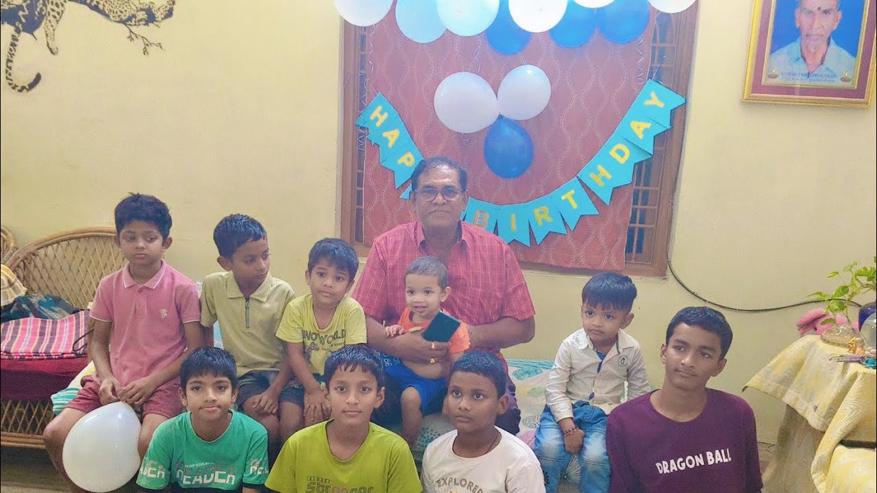 Daddy 65th Birthday Celebration With Kids ❣️#vlog#cake#snacks#birthday#celebration#family#decoration