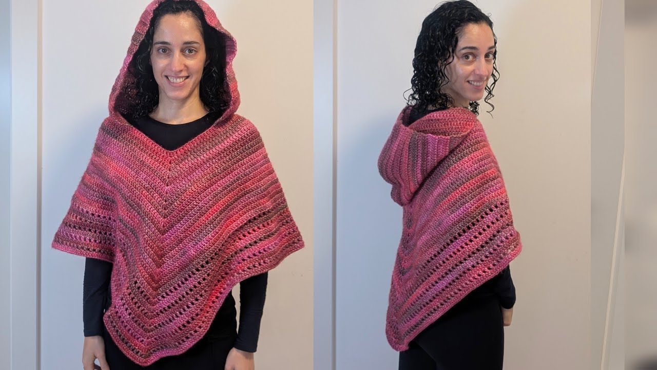 Weichen & warmen Poncho mit Kapuze häkeln 🧶 Einfache Anleitung
