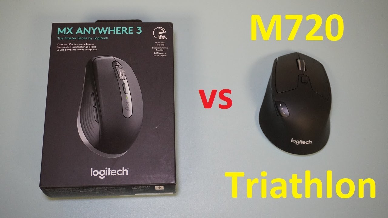 Logitech M720 Triathlon vs vs Performance MX - YouTube
