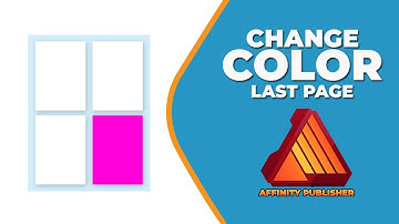 How to change color of last page in affinity publisher