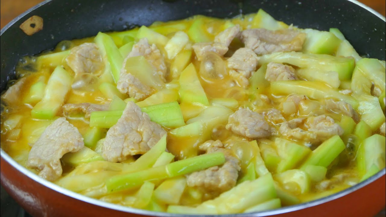 Yummy Recipe Bottle Gourd Cooking Recipe Pork Stir Fry Cooking