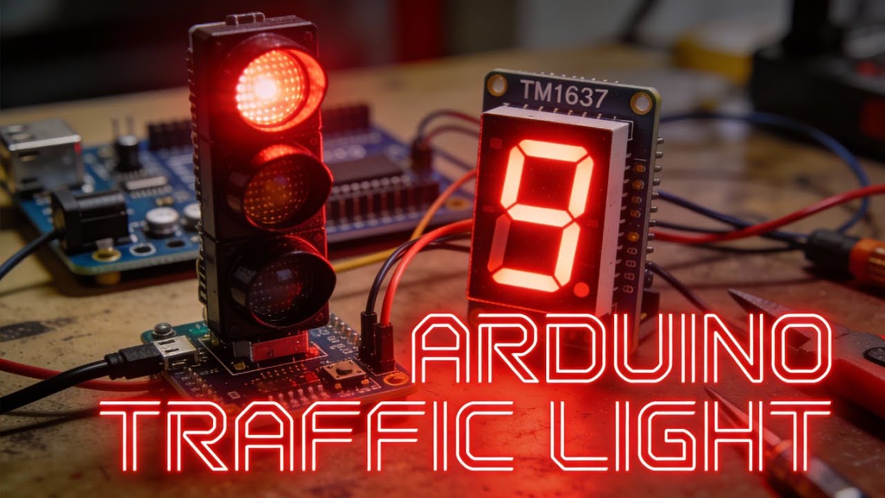 Traffic Lights🚦Control System Using 7-Seven Segment Display || Arduino Project.