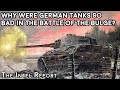 Why did german tanks perform so badly in the battle of the bulge