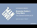 Brewster Kahle and Tony Marx: The Internet Archive at 25 | LIVE from NYPL