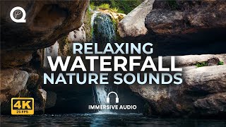 Relaxing Waterfall Nature Sounds | Deep focus, Study, Sleep, Relax, Meditation | 4k