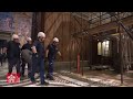 Preparativos en la capilla Sixtina para el Cónclave