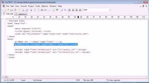 jQuery Tutorial   22   Attribute selectors