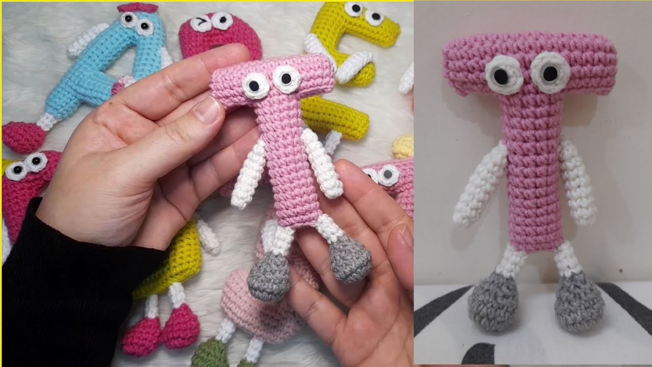 كروشيه حرف T أميجرومي/ميداليه كروشيه #crochet #اكسبلور #amigurumi