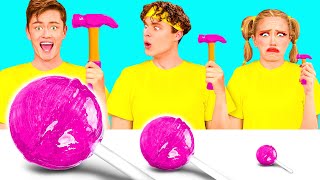 Küçük, Orta ve Büyük Tabak Meydan Okumasi | Komik Yemek Pişirme Yarışması BaRaDa Challenge