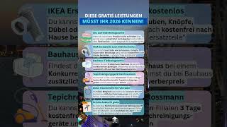 Gratis-Leistungen, die fast niemand kennt! #gratis #finanztipps #Bauhaus #adac #ikea