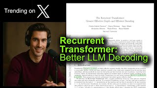 Recurrent Transformer Better Llm Decoding