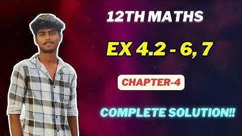 12th Maths|Chapter-4|Exercise 4.2- 6,7|Full Solutions|Inverse trigonometric functions|MCP masters