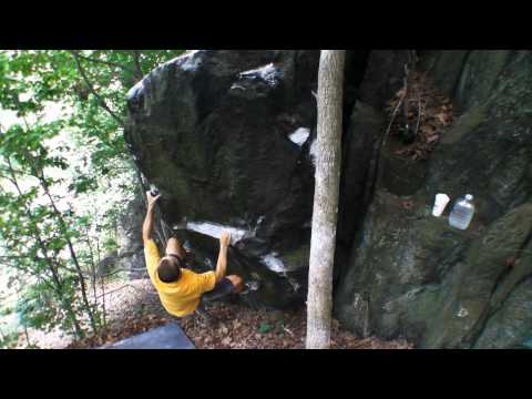 Beta Video for climb Riot Time v5, Patapsco Valley State Park