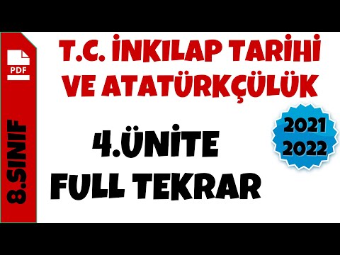 8.SINIF İNKILAP TARİHİ 4.ÜNİTE FULL TEKRAR