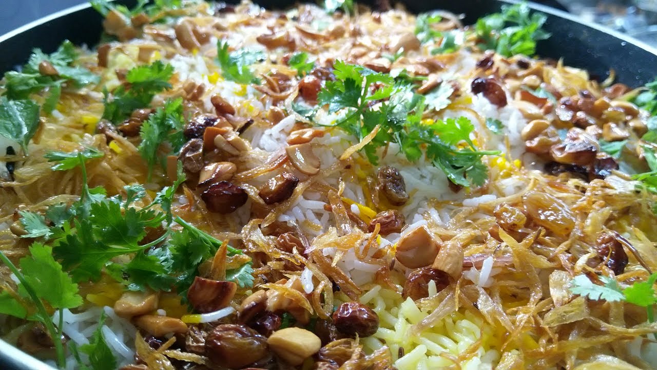 Chinese vegetable fried rice with red cabbage purple cabbage
