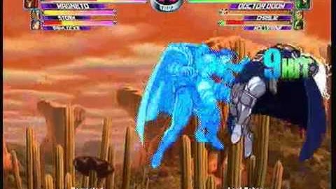 MvC2 Online (360): Brett (MSP) vs KhaosDragon (Wolv/Doom/Cha) 19 .:6.19.10:.
