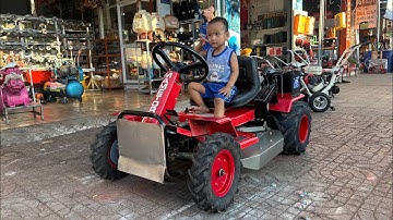 Siêu Phẩm Xe Cắt Cỏ Ngồi Lái | 2 Máy 14hp | Full Vỏ Mới Bình Mới 100%  : Nông Cơ Nguyễn Văn Châu