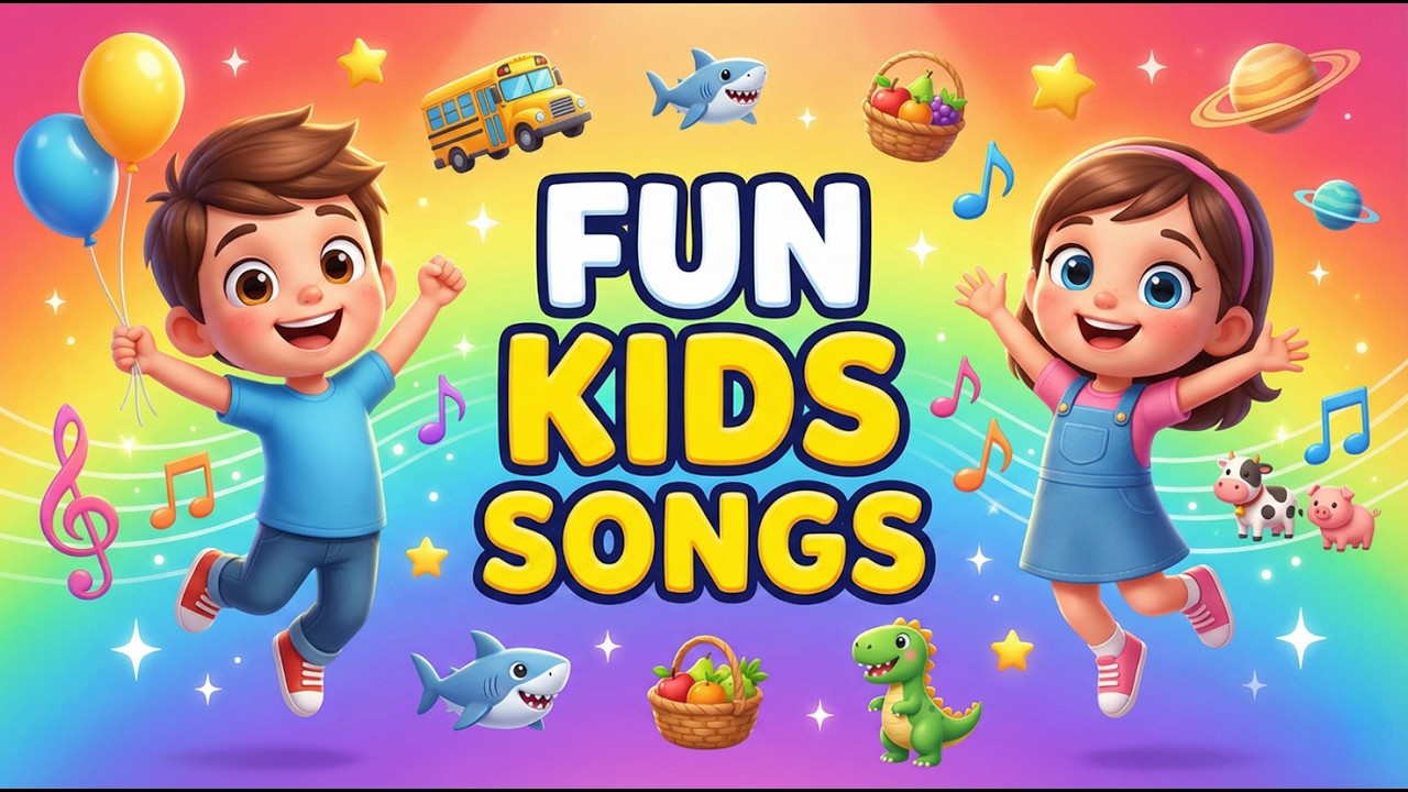 Fun Kids Songs Collection | Nursery Rhymes & Learning Songs | Wheels on the Bus + Baby Shark & More