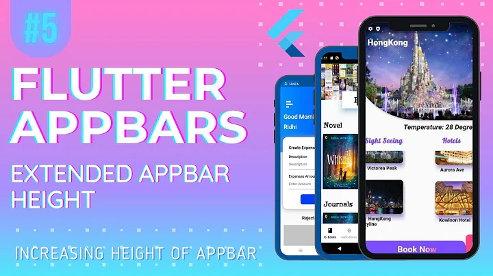 Flutter Extended AppBar Height || Increasing AppBar Size || Flutter AppBars