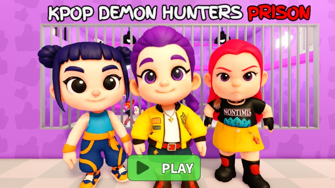 BABY KPOP DEMON HUNTERS PRISÃO RUN! (OBBY FAMLIA KPOP)
