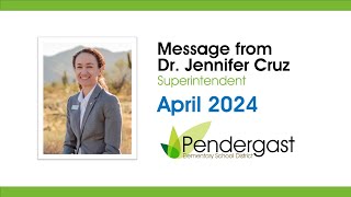 A Message from Dr. Jennifer Cruz - April 2024