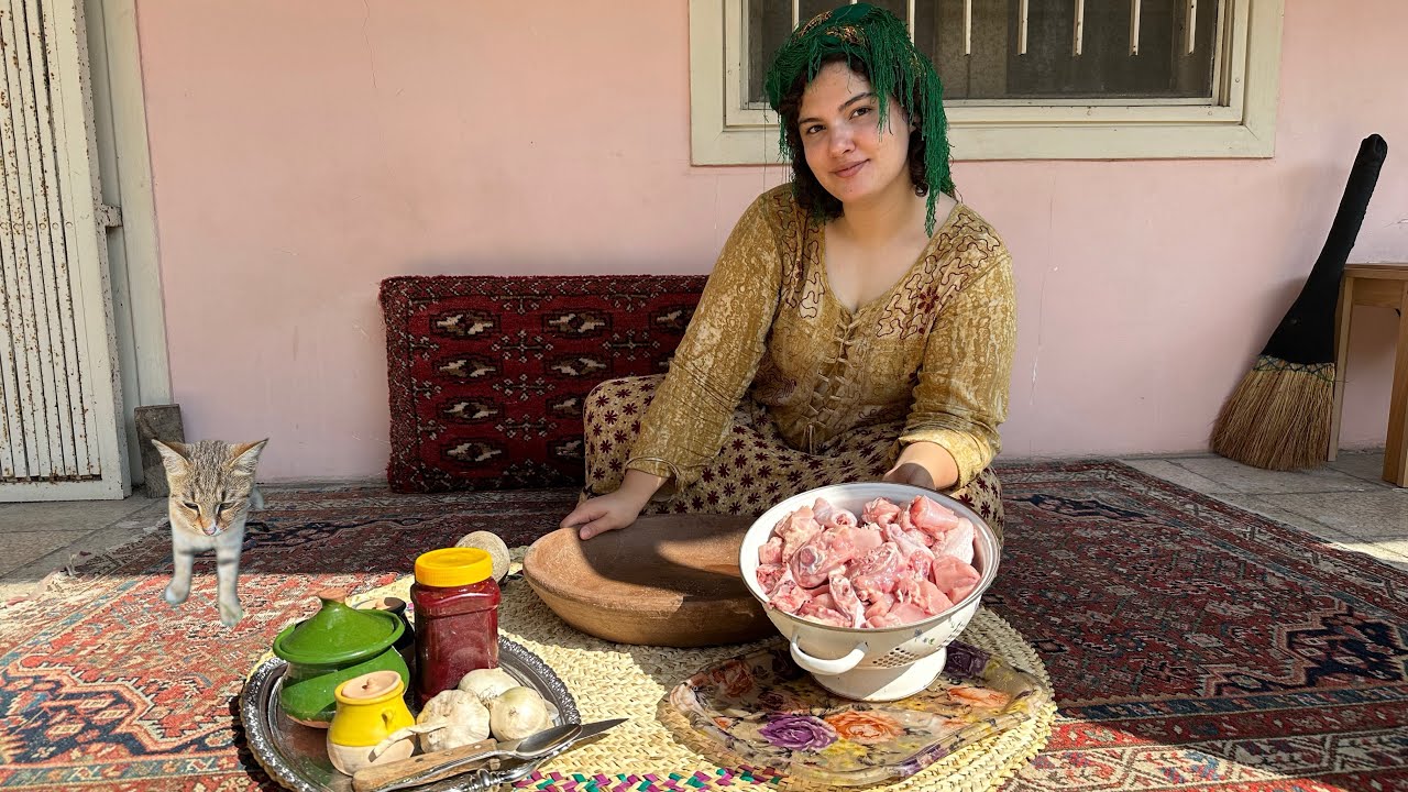 Village Girl Cooking Sour Chicken Kebab – A Mouthwatering Recipe from the Heart of a Lush Village