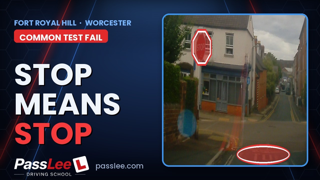 Fort Royal Hill - Worcester driving test junction
